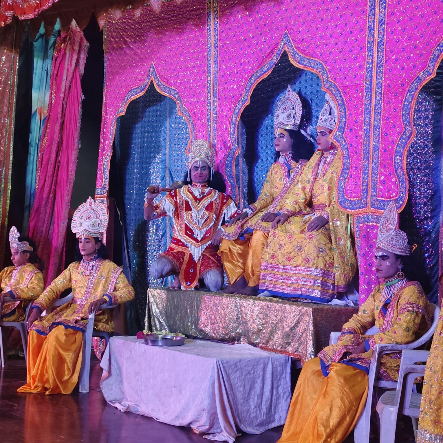 नारद मोह से रामराज्य अभिषेक की लीला प्रस्तुति कि विमल शरण की रामलीला मंडल अयोध्या द्वारा।